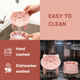 Silicone Slow Feeder Cat Bowl, Elevated Cat Slow Feeder with Suction Cups, Multi-Angle Tilt Design, No Black Chin, Suitable for Dry Wet Food