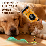 Kapvis Dog Clippers for Grooming Thick Hair with LED Light,Cat Shaver,and Sheep Shears for Thick/Matted/Knotted/Fine/Curly Hair,Works With or Without Power Cord