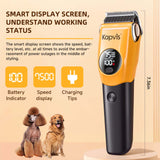 Kapvis Dog Clippers for Grooming Thick Hair with LED Light,Cat Shaver,and Sheep Shears for Thick/Matted/Knotted/Fine/Curly Hair,Works With or Without Power Cord