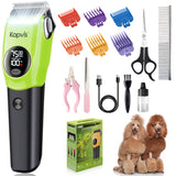 Kapvis Dog Clippers for Grooming Thick Hair with LED Light,Cat Shaver,and Sheep Shears for Thick/Matted/Knotted/Fine/Curly Hair,Works With or Without Power Cord