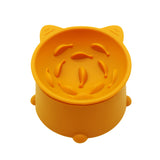 Silicone Slow Feeder Cat Bowl, Elevated Cat Slow Feeder with Suction Cups, Multi-Angle Tilt Design, No Black Chin, Suitable for Dry Wet Food