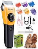 Kapvis Dog Clippers for Grooming Thick Hair with LED Light,Cat Shaver,and Sheep Shears for Thick/Matted/Knotted/Fine/Curly Hair,Works With or Without Power Cord