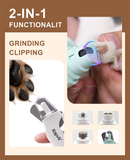 2-in-1 Dog Nail trimmers & Dog Nail Grinder with LED Lights,Cat Nail Clipper with guard,cat nail trimmer for Large Medium Small Dogs Cats Claw Trimmer Quick Sensor and Safety Guard