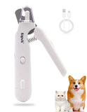2-in-1 Dog Nail trimmers & Dog Nail Grinder with LED Lights,Cat Nail Clipper with guard,cat nail trimmer for Large Medium Small Dogs Cats Claw Trimmer Quick Sensor and Safety Guard